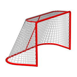 Сетка хоккей яч. 40*40 (1,25*1,85*1,30 м) d=4,0 мм, цвет белый ПА